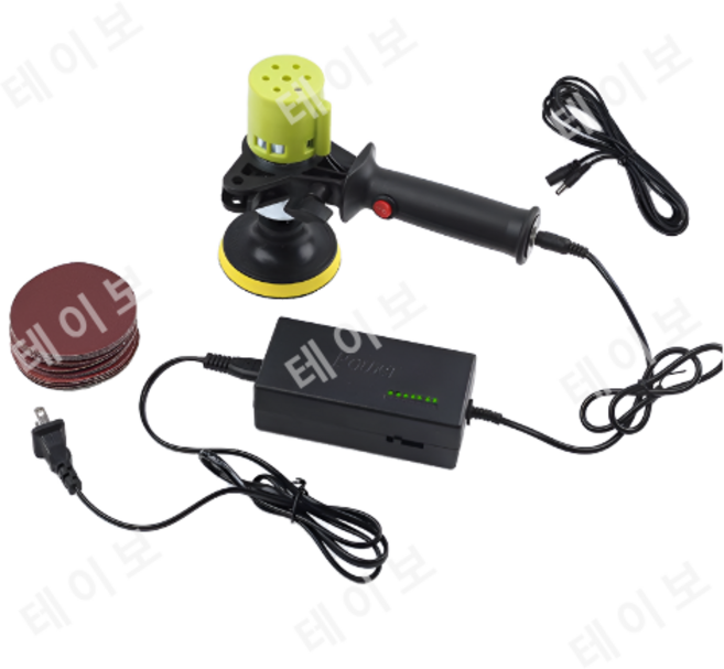 소형 원형 샌더기 3인치 전동 사포 빼빠 고속 연마기, 3인치샌더+사포20장, 1개