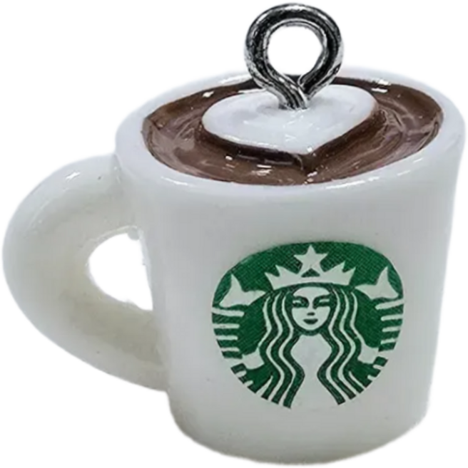 헬로엑스 미니어처 스마트폰 C타입 아이폰 8핀 먼지마개 보호캡[음료모음], 1개, 스벅하트잔 + 야광 C타입