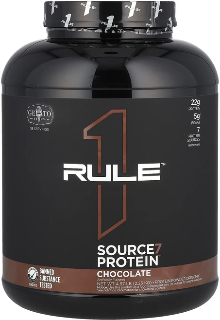 새해 건강을 선물하세요 Rule One Proteins Source7 단백질 파우더 드링크 믹스 초콜릿 2.25kg(4.97lb) 특별관리진행, RuleOneProteinsSource7단백질파우더드링, 1개 - 쿠팡