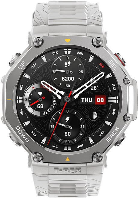 어메이즈핏 스마트워치 T-REX 3, GPS + 블루투스, 3.81cm, 헤이즈 그레이