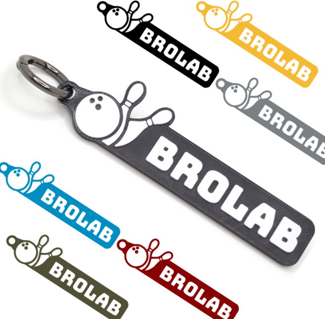 브로랩 볼링 공 스포츠 네임택 키링 키체인 이름표 주문제작