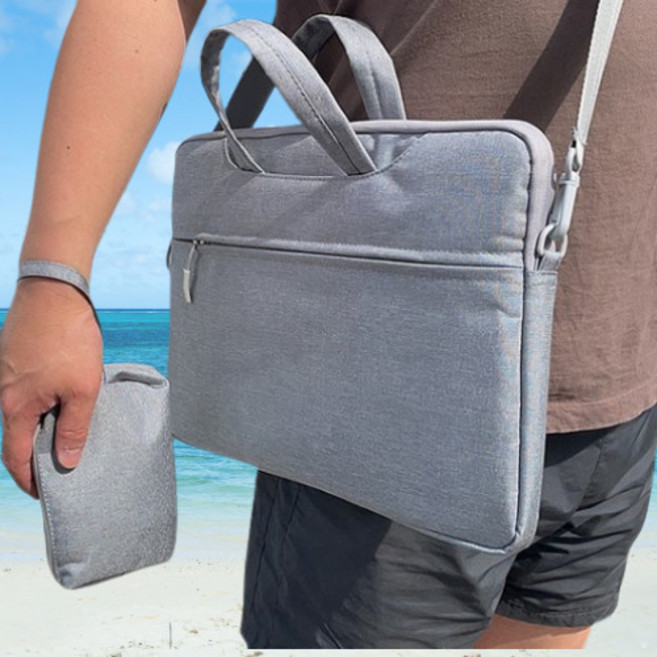 두루머리 삼성 엘지 테블릿 노트북 가방 파우치 +어깨끈 증정, 핑크, 1개