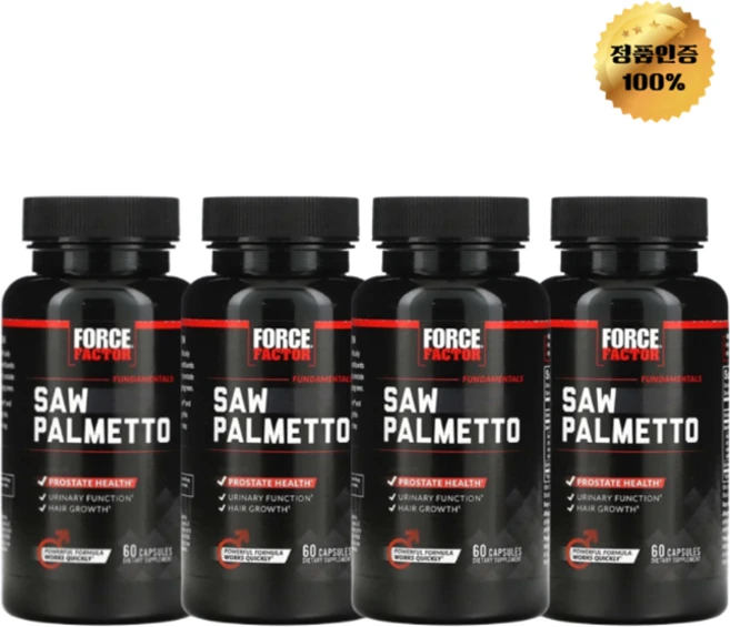 2+2 포스팩터 펀더멘탈 쏘팔메토 캡슐 60정, 4개 - 쿠팡