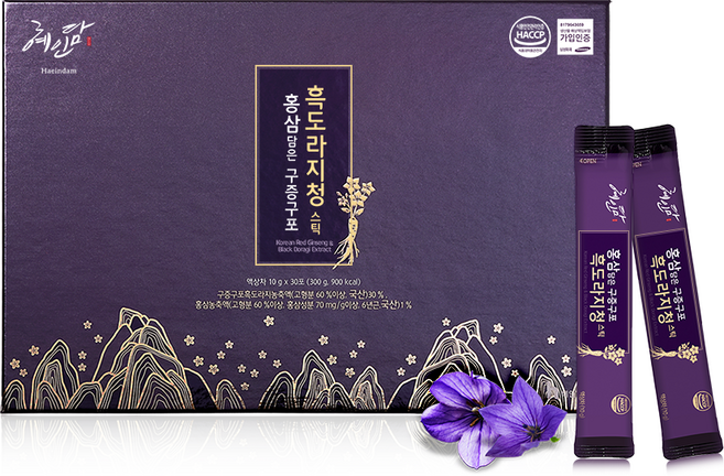 혜인담 홍삼담은 구증구포 흑도라지청 스틱 선물세트, 1세트