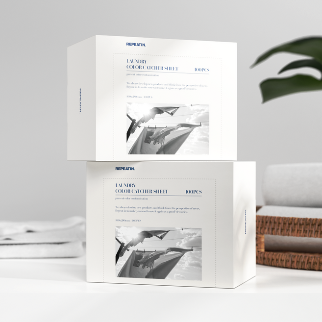 리피트인 이염방지시트 세탁티슈, 100개입, 2개