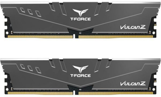 팀그룹 T-포스 벌칸 Z DDR4 DRAM 16GB 키트 2x8GB 3200MHz 데스크탑 메모리 모듈 PC4-25600 CL16 램 회색 - TLZGD416G3200HC16F
