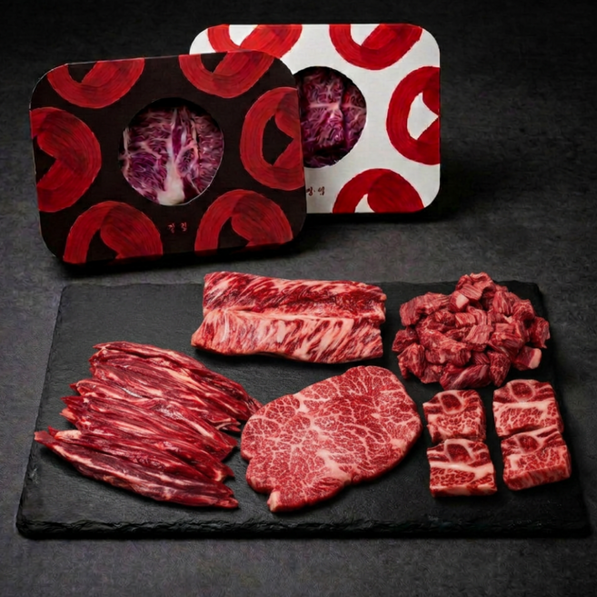 정립한우 프리미엄 1++ 한우구이용 선물세트, 3개, 1.2kg