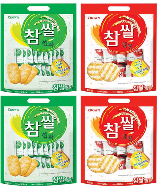 크라운 참쌀 설병 270 g + 선과 253 g 세트, 253g, 2세트