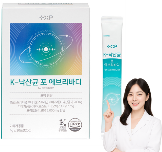 프리미엄 낙산균 유산균 온가족 장건강 미야리산 에브리바디 k낙산균, 1개, 30회분