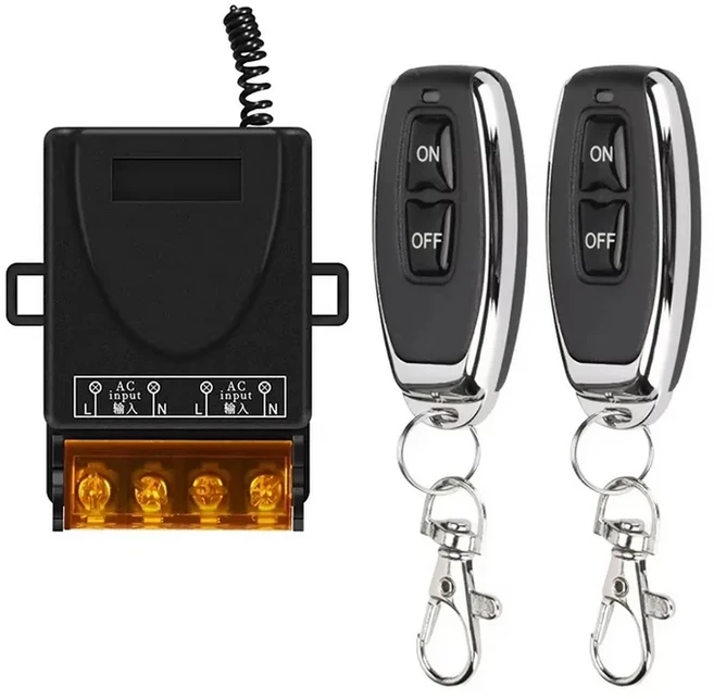 RF 433Mhz 무선 리모컨 스위치 12V 24V 48V 72V 110V 220V 30A 릴레이 수신기 (워터 펌프 모터 LED 조명, 04 1 Receiver 2 Remote, 01 DC 9-72V