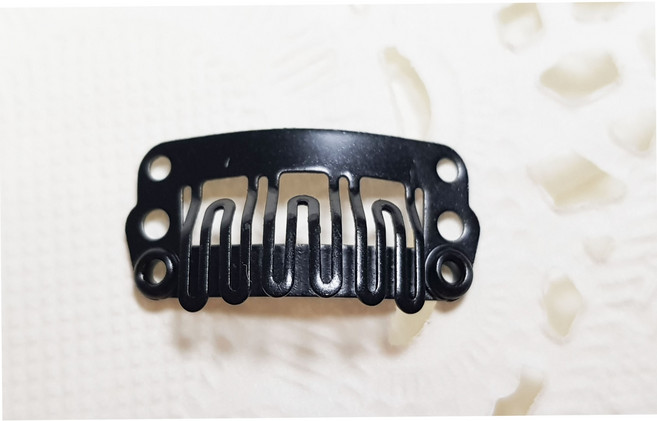 Calandiva U형 가발 고정 똑딱핀, 블랙, 1개