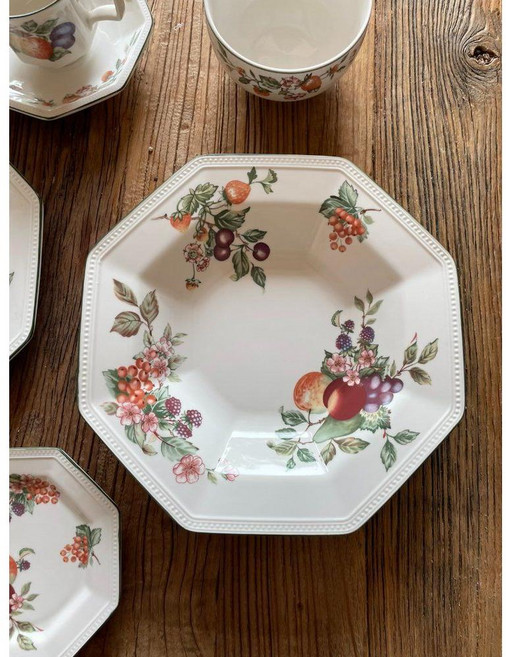 존슨브라더스 프레쉬프룻 플레이트 6인치 과일 샐러드 디저트 접시, 10인치, 1개