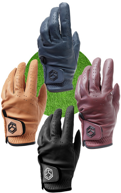 파앤스트레이트 중상급자용 양피 남성 골프장갑, 1개, 카멜