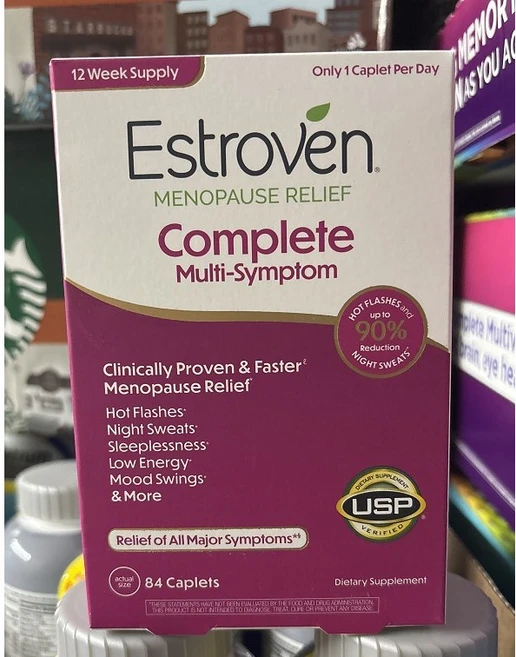 에스트로벤 갱년기 여성용 메노포즈 개선 84정 Estroven Complete Multi-Symptom Menopause Relief 84 Caplets, 1개 - 쿠팡