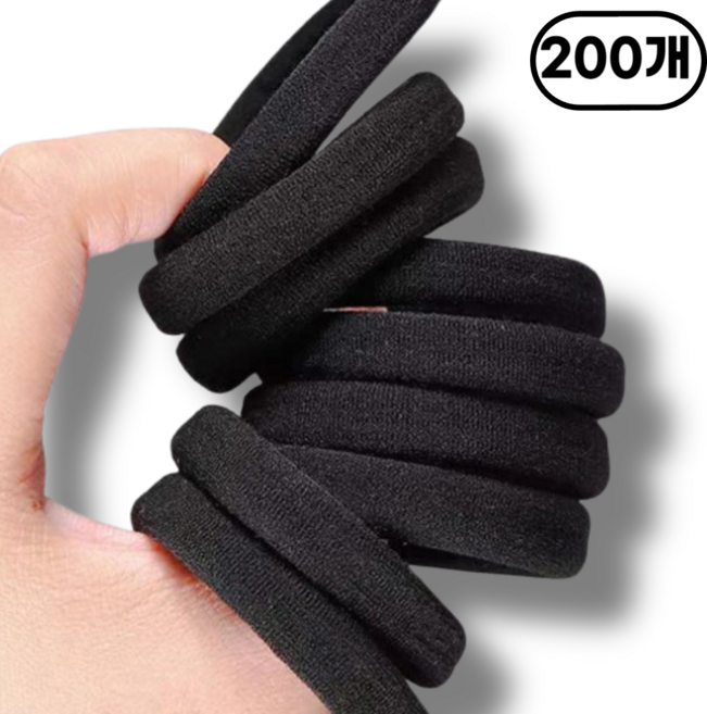 지빈 탄성좋고 무매듭 두꺼운 머리끈 대용량 세트