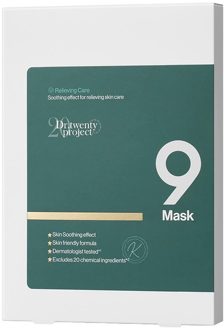 닥터트웬티프로젝트 수분 진정 나인 마스크팩, 1개, 10개입 - 쿠팡