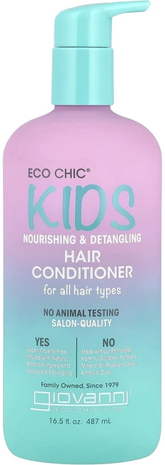 Giovanni Eco Chic® 키즈 너리싱 및 엉킴을 방지하는 헤어 컨디셔너 모든 모발에 적합 487ml(16.5fl oz), GiovanniEcoChic키즈너리싱및엉킴을방지하는헤어 - 쿠팡