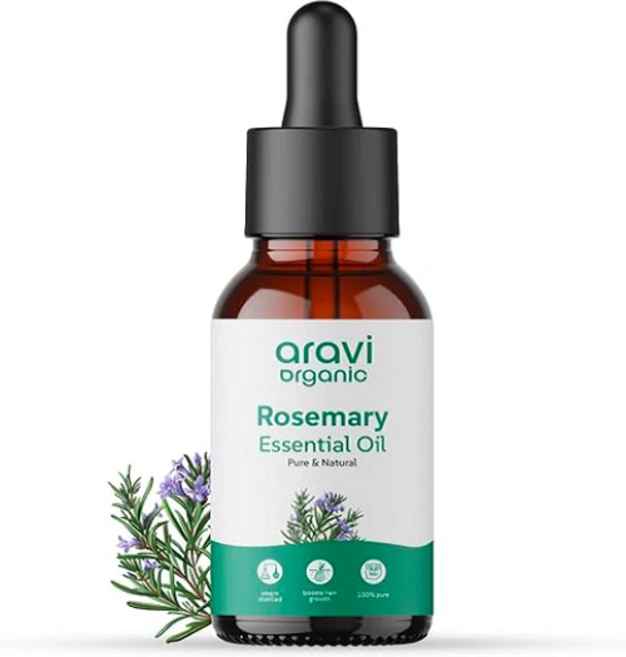 Aravi Organic Rosemary Essential Oil for Hair Growth Quick Hair Growth for Women and Men, 1개, 15ml - 쿠팡