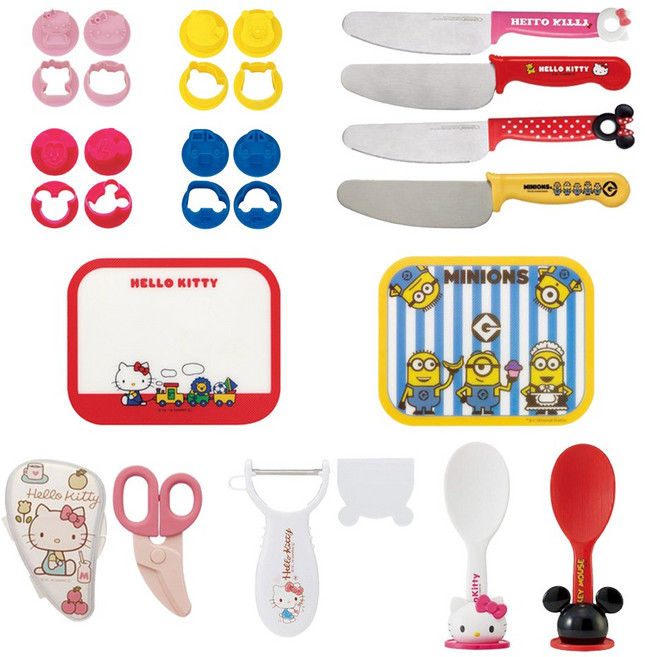감성편의점 어린이 유아 아동 캐릭터 요리 안전칼 도마 주걱 가위 필러 채칼 거품기 주방 요리 도구 샌드위치 모양틀 모형틀 베이킹 헬로키티 미니마우스 미니언즈 곰돌이 푸, 2) 토미카 블루 플라스틱 안전칼, 1개