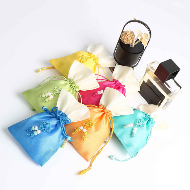 전통 복주머니 83 어린이집 답례품 이벤트행사 선물포장 악세서리 주머니, 중, 100개, 혼합색상(단 색)