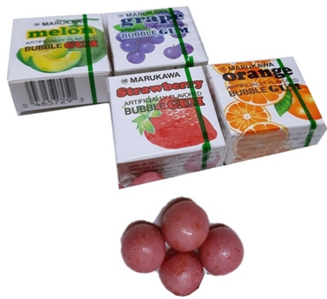 마루가와 버블껌, 4개, 5.4g