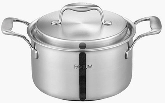 PN풍년 파비움 통5중 양수 깊은냄비 18cm, 실버