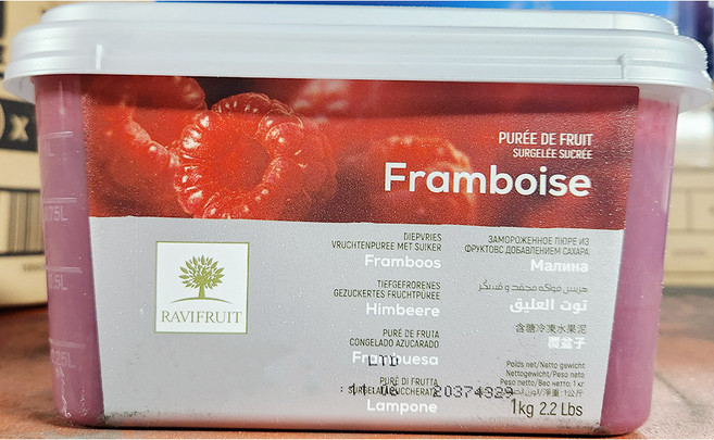 산딸기퓨레 1000g 프랑스 수입 냉동 갈은 라즈베리, 1kg, 1개