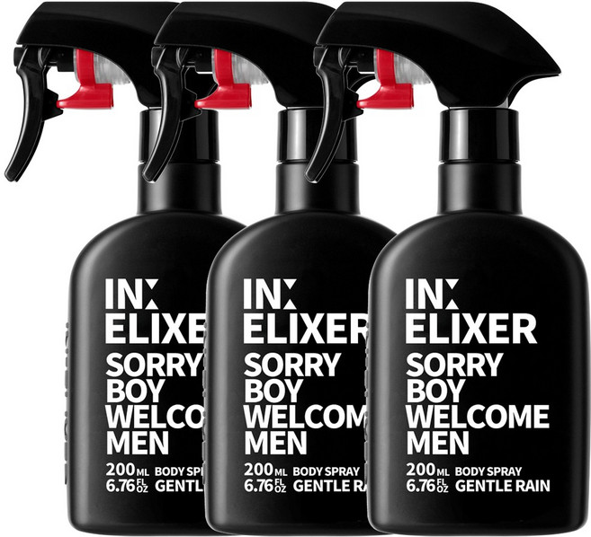이넬릭서 바디스프레이 남자향수 젠틀레인향, 3개, 200ml