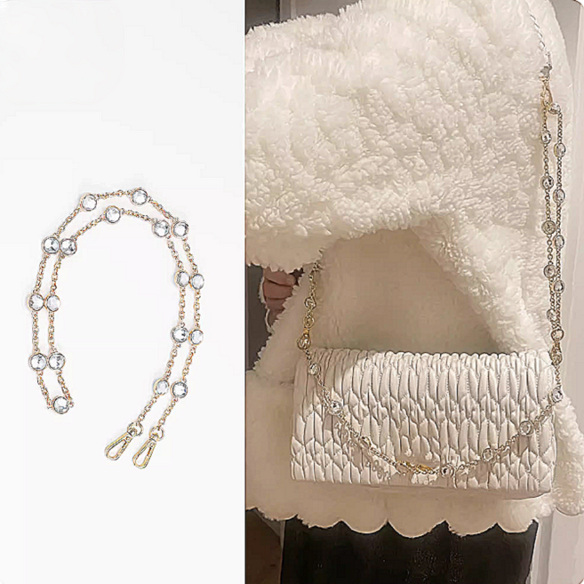 루이30세 미우미우 호환 크리스탈 체인 가방 스트랩