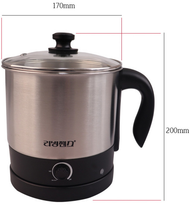 리빙센스 1.7L 스텐 멀티쿠커 여행용 스테인레스 무선 전기주전자 전기포트터 국민 분유포트기