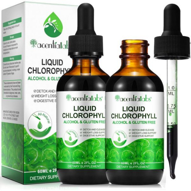 Liquid Chlorophyll Drops Chlorophyll Liquid Drops Body Deodorizing Supports for Odor Balance N, 2