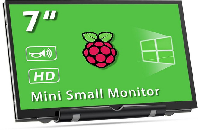 HAMTYSAN 7인치 라즈베리 파이 화면 HDMI 모니터 800x480 LCD 디스플레이 4 /3 /2 /Zero /B /B+ Win11 /10 /8 /7 (비터치)