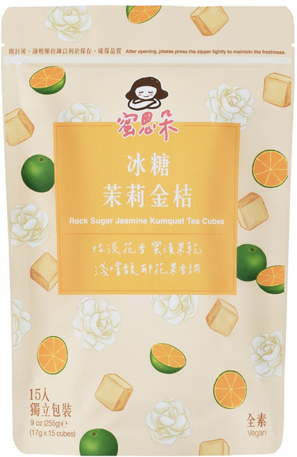 蜜思朵冰糖茉莉金桔 清新茉莉花香與金桔酸甜交織 獨立包裝方便攜帶, 17g, 15包, 1袋