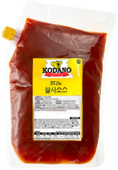 에이치에이유통 코다노 살사소스 2kg 냉장보관 나초 또띠아 타코 소스, 2개