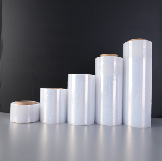 스트레치 필름 투명 30mic x 5cm 10cm 12.5cm 16.5cm 25cm 50cm 1재단 산업용 포장용 공업용 파렛트 랩, 10cm x 5개(5등분)