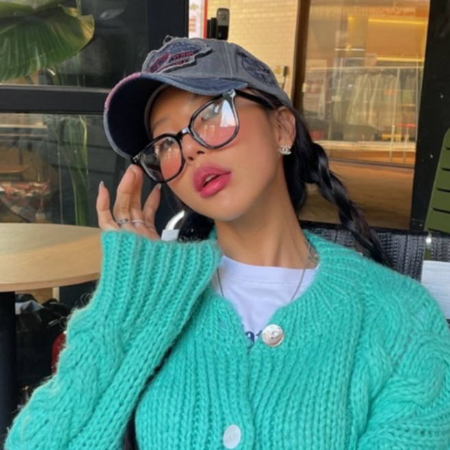 앤시오 뿔테 칼라 선글라스 케이스 포함