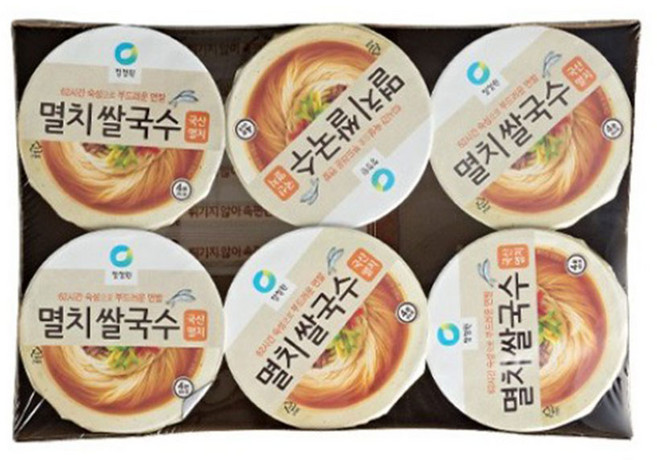 청정원 멸치 쌀국수 컵, 552g, 4개