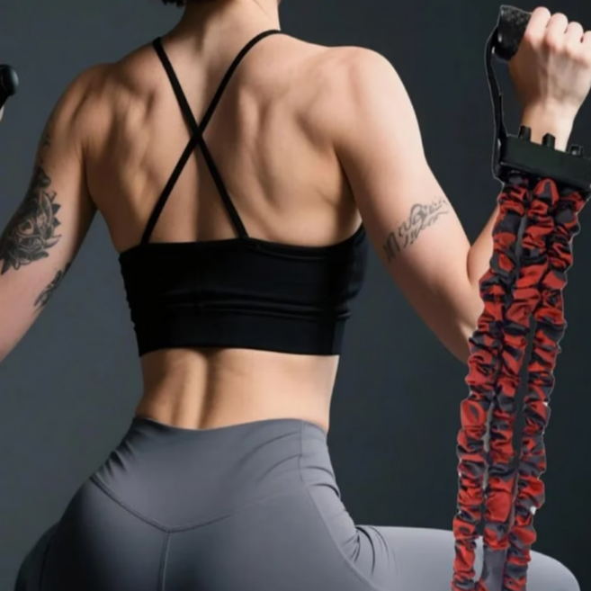 소단 홈트 헬스 전신 등 팔 근육 운동 완력기 벤딩 밴딩, 1개, 레드