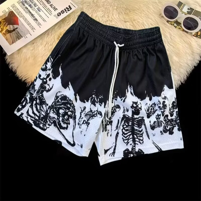 籃球訓練褲美式短褲 寬鬆短褲 男生運動褲 4分褲 夏季短褲 四分褲 短褲 男女運動短褲 親膚口袋籃球褲4分