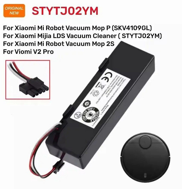 Mi 로봇 진공 청소기 2S STYTJ02YM 3500mAh 배터리 14.4V Mijia LDS P Conga 3290 3390, 3000mAh, 1개