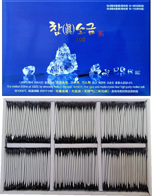 (최근생산)태양크리스탈 참소금300 (2g x 150포) 1상자 - 1000도 300시간 용융소금 순수소금 특허소금 참소금, 300g, 1박스