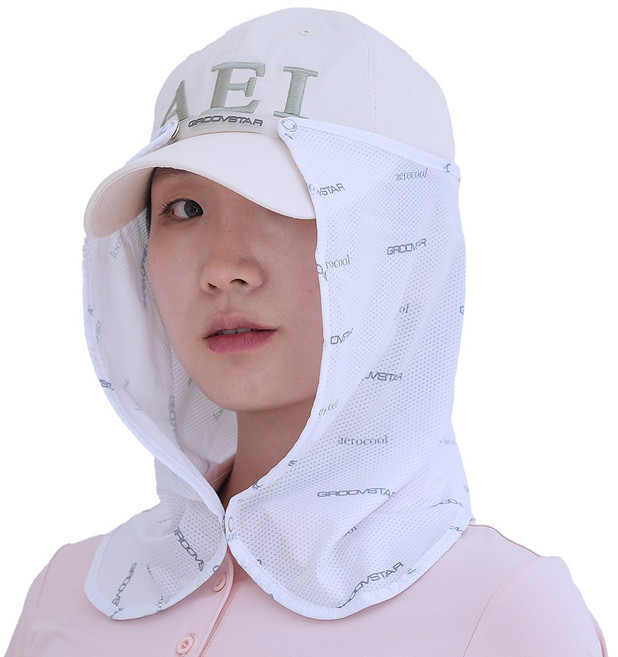 G-STAR 국산 얼굴 햇빛가리개 쿨링 선가드 캡선가드, 1개, 화이트