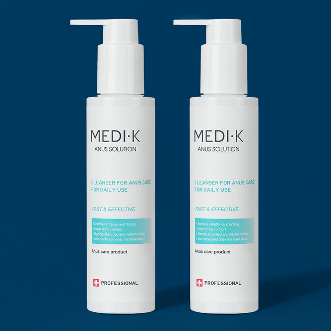 약국입점 메디케이 아누스솔루션 항문세정제 대용량 150ml 가려움 냄새 사타구니 항문전용 여성 남성 청결제 클렌저, 2개