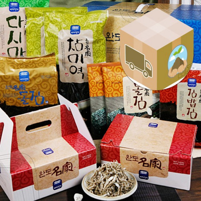 완도보감 완도 돌 김밥 구이 마른 건 미역 7종 선물용, 없음, 상세설명 참조, 없음