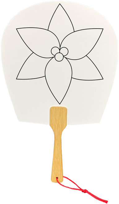 평부채 부채만들기 재료 -한국전통 육각형 바람개비 꽃잋 4 Korean traditional hexagonal pinwheel flower 여름 단오부채 민화부채 어린이집 유치원, 30개