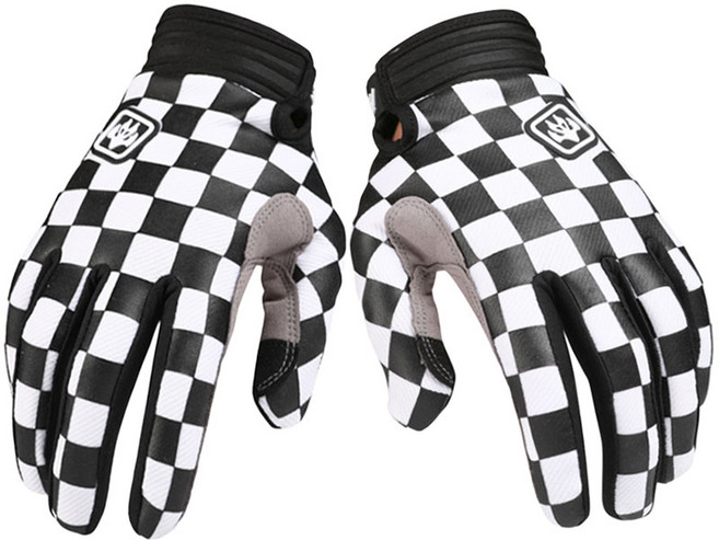 바이크 장갑 어반 클래식 체커보드 글러브 스마트터치 스웨이드 장갑, 블랙