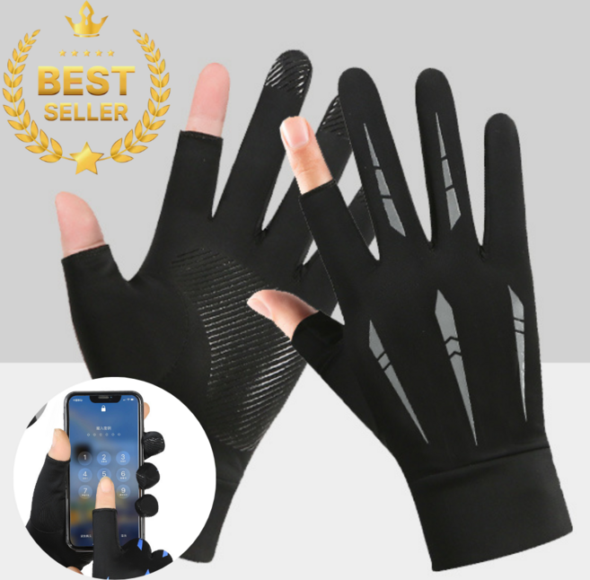 코일리룸 오토바이 장갑 여름용 라이더 2컷 메쉬 반장갑, 그레이