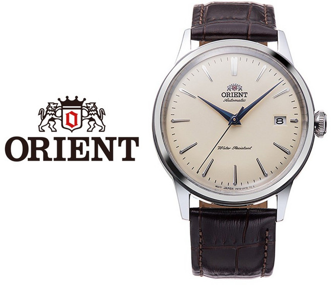 오리엔트 밤비노 Bambino 크림 남성 클래식 오토매틱 가죽 패션 시계 RA-AC0M04Y30B