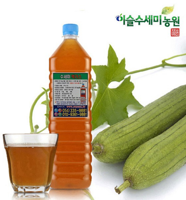 이슬수세미농원 수세미엑기스 1.5L (유기농설탕 발효), 1개