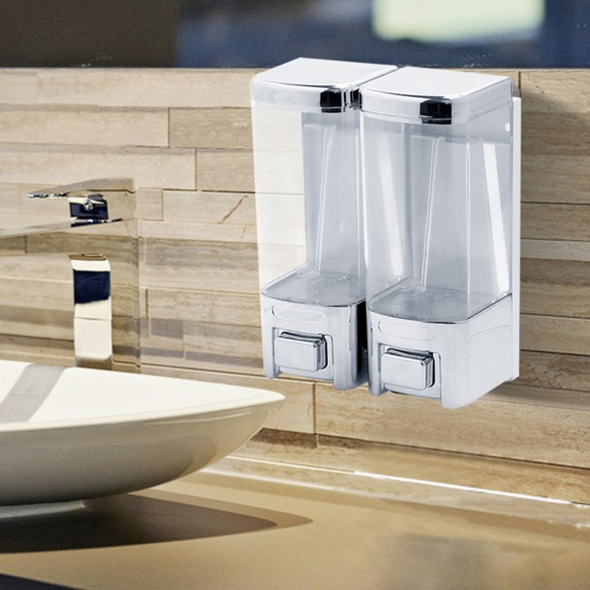 (GTF18296)크린워시 물비누 디스펜서 2구(500ml), 1개